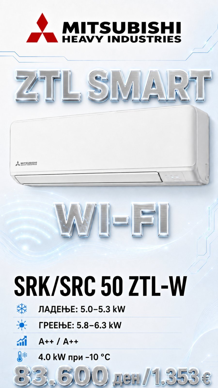 Клима уред Mitsubishi Heavy Industries ZTL Smart 5