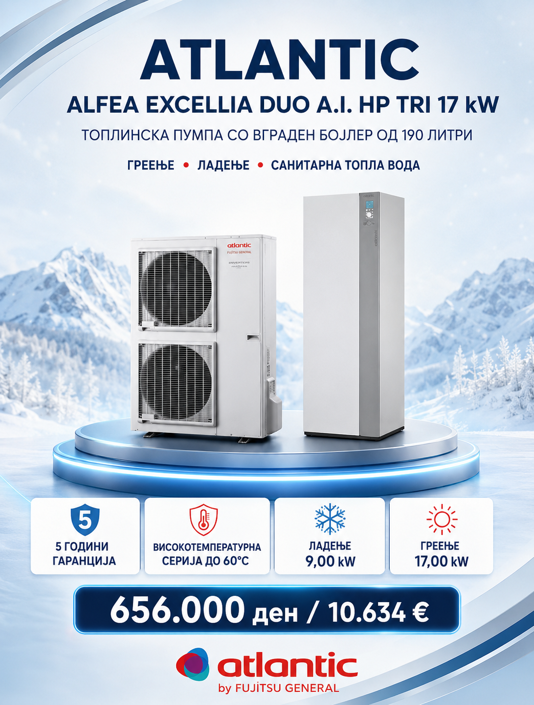 Топлинска пумпа сплит Atlantic Alfea Excellia 4